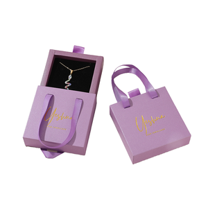 Factory Direct Sales High-End Drawer <b>Box</b> Ribbon Handle Recycled Materials 2cm High Hardness Jewelry <b>Box</b> <b>for</b> <b>Gift</b> Packaging - Product Image 1