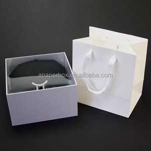 Caja de sombrero de tablero Kraft personalizada con tapa transparente al por mayor gorra de béisbol personalizada biodegradable cajas de envío - Product Image 6