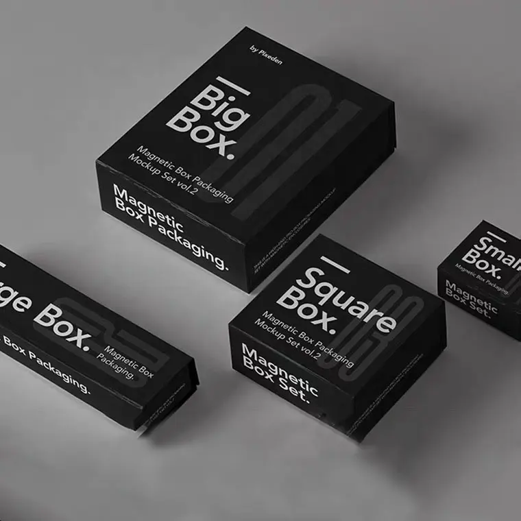 काले नालीदार शिपिंग मेलर बक्से गर्म बेचने स्किनकेयर कॉस्मेटिक कागज उपहार कार्डबोर्ड बॉक्स