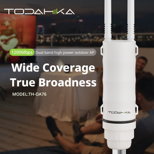 Todahika 1200Mbps Không Dây Điểm Truy Cập Ngoài Trời Dài Phạm Vi Ngoài Trời 1 Km Phạm Vi Wifi Điểm Truy Cập - Product Image 2