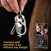 Porte-clés de voiture en alliage de titane PioneerEDC, ouvre-bouteille multifonctionnel pour la randonnée en plein air, cadeau créatif, accessoires de porte-clés EDC
