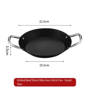 <span class=keywords><strong>Casserole</strong></span> classique à double fond sec antiadhésif en acier inoxydable à double poignée pour steak espagnol <span class=keywords><strong>Paella</strong></span> cuisson Wok friture - Product Image 4