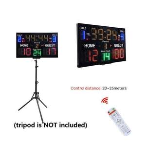 18650 được xây dựng trong pin hoặc Type-C cung cấp điện xách tay scoreboard <span class=keywords><strong>LED</strong></span> điện kỹ thuật số bóng rổ scoreboard với 24S bắn đồng hồ - Product Image 6
