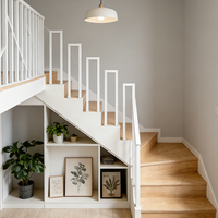 Balustrade en métal en forme de U, installation DIY, finition peignable résistante à l'eau et à la rouille, pour villa, escaliers intérieurs, balcon, clôture de sécurité