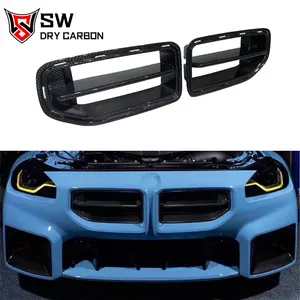 Dry Carbon Fiber MP Style Air Intake G87 Grille For BMW G87 M2 Coupe 2023+ Front Vent Trim Mesh Grill Frame 2-Door
