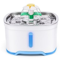 Fontaine à eau automatique pour animaux de compagnie, étanche, en plastique, moderne, portable, pour chats, rechargeable, intelligente, avec écran LCD, design solide