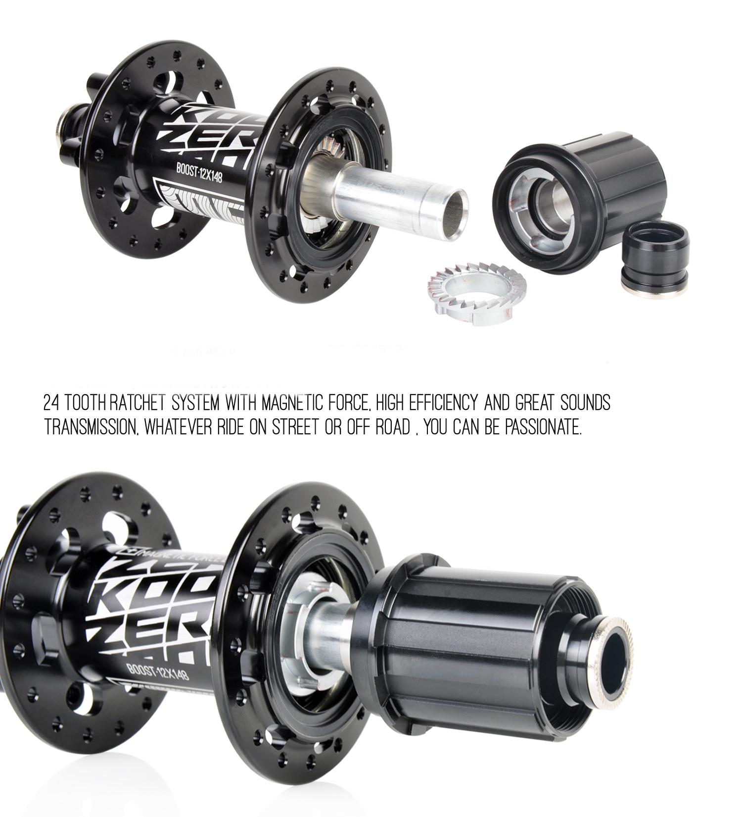 KOOZER MF480 BMX Bike Hub - High Quality 32 Holes, 6 Pawls