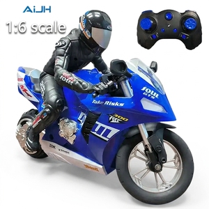 AiJH Motocicleta RC 1:6 con Autoequilibrio, Control Remoto y Giroscopio <span class=keywords><strong>de</strong></span> 6 Ejes, Moto RC <span class=keywords><strong>de</strong></span> Pie, Juguete <span class=keywords><strong>de</strong></span> Motocicleta RC - Product Image 1