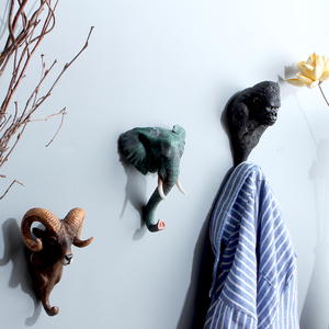 2pcs Creative 3D Animal Wall Hangers <strong>Decoration</strong> Hanging Coat Hooks Door Hook <strong>Elephant</strong> Antelope Elk Giraffe <strong>Decors</strong> - Product Image 5