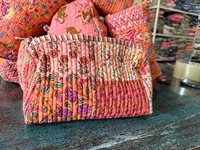 Sac de toilette en coton, pochette à cosmétiques patchwork, doublure imperméable, cadeaux pour demoiselles d'honneur, cadeaux de fête prénatale, joli sac à cosmétiques, cadeau pour nouvelle maman