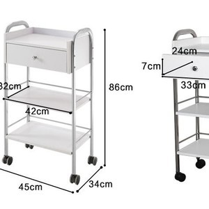 รถเข็นอเนกประสงค์ Dongpin ขนาด 45x34x86 ซม. พร้อมลิ้นชัก รถเข็นเก็บของสำหรับร้านเสริมสวย - Product Image 1