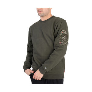 Suéter Adidas Adventure de Cuello Redondo para Hombre, Verde, Tejido, Otoño, Antiarrugas, Manga Larga, con Bolsillo y Detalle de Cremallera - Product Image 1