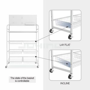 Soporte de exhibición de <span class=keywords><strong>alambre</strong></span> de metal de nuevo diseño, soporte <span class=keywords><strong>para</strong></span> cuchillos de cocina, accesorios, estante de exhibición <span class=keywords><strong>con</strong></span> corvejones y ruedas - Product Image 3