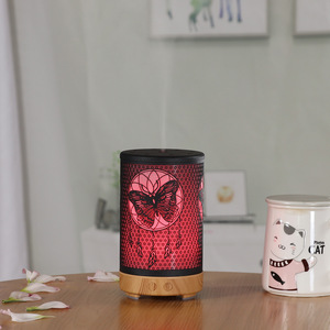 Diffuseur d'arômes Yuanchang Pumeng Butterfly 100 ml, humidificateur d'air de bureau en fer forgé ajouré, pour usage domestique et commercial - Product Image 4