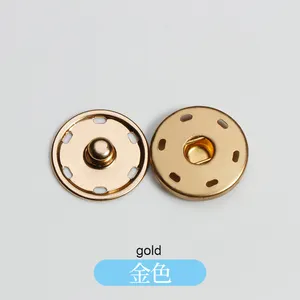 Alaşımlı altın Snap düğmeli renk dikiş Snap düğmesi mevcut