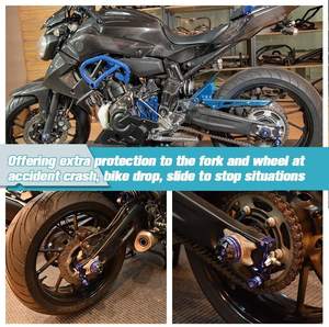 Protection de fourche d'essieu avant et arrière de moto XXUN pour Yamaha <span class=keywords><strong>MT</strong></span>-<span class=keywords><strong>07</strong></span> FZ-<span class=keywords><strong>07</strong></span> MT07 FZ07 XSR 700 <span class=keywords><strong>MT</strong></span> <span class=keywords><strong>07</strong></span> Moto <span class=keywords><strong>Cage</strong></span> 2014-2021 - Product Image 4