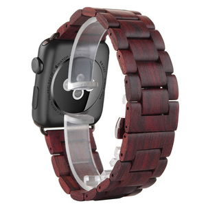 <span class=keywords><strong>Bracelet</strong></span> rétro en <span class=keywords><strong>bois</strong></span> de bambou pour <span class=keywords><strong>Apple</strong></span> <span class=keywords><strong>Watch</strong></span>, 38mm 42mm 40mm 44mm, <span class=keywords><strong>Apple</strong></span> iWatch série 3 4 5 6 SE - Product Image 2