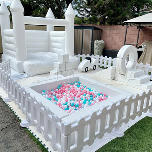 Vente en gros de jeux commerciaux pour enfants, jeux d'escalade, équipement de terrain de jeu blanc rose, <span class=keywords><strong>piscine</strong></span> à balles souples <span class=keywords><strong>avec</strong></span> <span class=keywords><strong>toboggan</strong></span> - Product Image 5