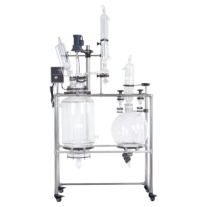 Réacteur en verre de lot de bouilloire à double paroi de laboratoire professionnel 10l 20l 50l 100l pour la filtration et la cristallisation - Product Image 1
