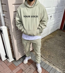 Men's Casual Cotton Sweatpants and Hoodie Set Unisex Loose Fit Street Wear <b>Joggers</b> Set Custom Sweatsuit Men - Product Image 5