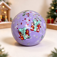 Balle Squishy Faite Main Mochicore de Noël 6cm en TPR Souple Anti-Stress Jouet Sensoriel Père Noël Bonhomme de Neige Homme en Pain d'Épices Cadeau de Fête de Noël