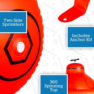 Arroseur gonflable hydrant de 1,8 m pour enfants, jouet aquatique de jardin, jeu d'extérieur estival amusant - Product Image 3