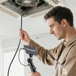 กล้องเอนโดสโคปพร้อมขาตั้งโทรศัพท์ กล้องบอร์สโคป HD ขนาด 6.4 มม. พร้อมไฟ LED 8 ดวง เครื่องมือตรวจสอบ ใช้งานร่วมกับ iOS Android บอร์สโคป - Product Image 6