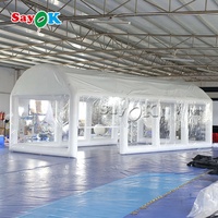 Tente de piscine ronde transparente gonflable blanche de Chine, tente de dôme gonflable en PVC de haute qualité, imperméable pour piscines