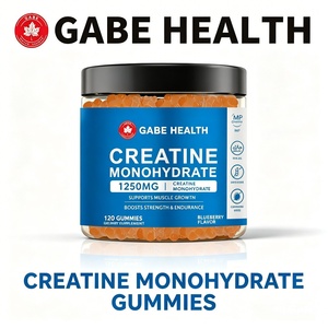 Gummies de créatine monohydrate ODM/OEM sous marque privée 1250mg 120 unités Myrtille Sans sucre Halal Force musculaire Endurance Personnalisé - Product Image 1