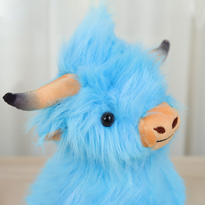 Jouets en peluche vache mignons en gros, poupées d'animaux en peluche à poils longs pour cadeau d'anniversaire pour enfants - Product Image 3
