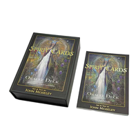 Échantillon gratuit d'oracles de jeu de cartes de tarot d'estampage d'or d'impression personnalisée de haute qualité avec guide dans une boîte en papier magnétique
