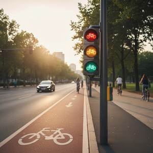 100 mm Power LED Traffic <b>Light</b> with <b>Bicycle</b> Figure Traffic <b>Light</b> for <b>Bicycle</b> Roads Warning <b>Light</b> Signal Head - Product Image 3