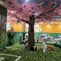 Arbre de fleurs de cerisier artificiel de 3m personnalisé pour l'intérieur Sakura LED Lights Faux Decor Tree Big Artificial Blossom Plant Blossom Trees