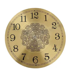 欧洲金属挂钟面板铝压花工艺钟表配件复古图案钟表表盘印刷