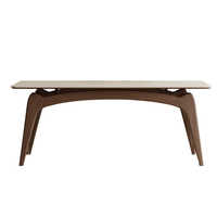 Mesa de Comedor Rectangular Simple de Madera Maciza con Placa de Roca, Estilo Nórdico Moderno, de Lujo Ligero para Apartamentos Pequeños, Venta al por Mayor de Fábrica