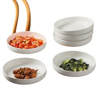 Keramische fruit- of ramenkom, klein of groot, ronde vorm, wit, modern design voor restaurants