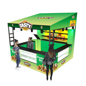 Exposição Moderna Portátil de Alumínio 10x10 com Iluminação Traseira para Cafés e Feiras - Product Image 3