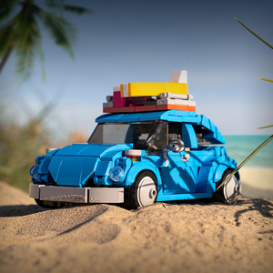 Contenedor de Plástico ABS PB, Coche de Juguete, Furgoneta de Verano, Delica Camper, Bloques de Construcción, Juguete de Bricolaje <span class=keywords><strong>para</strong></span> Niños, Regalo <span class=keywords><strong>para</strong></span> Mayores de 14 Años - Product Image 1