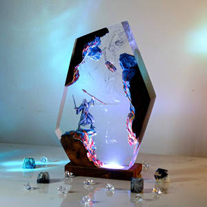 Lampe en résine du <span class=keywords><strong>Seigneur</strong></span> <span class=keywords><strong>des</strong></span> Anneaux, figurine en résine de Gandalf le Grison, ornement décoratif LED - Product Image 2