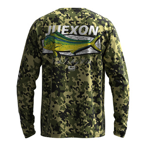 เสื้อยืดตกปลาลายพรางป่ามาฮีมาฮีน้ำหนักเบาป้องกันแสงแดด UPF50+ เสื้อเชิ้ตแขนยาวผู้ชายกันน้ำ - Product Image 5