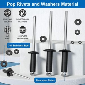 780pcs Aluminum Blind Rivets M2.4 M3.2 M4 M4.8 With Washer For Construction Industry - Product Image 5