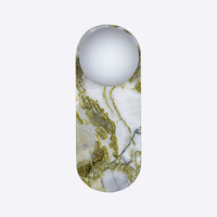 Applique Murale LED Minimaliste Moderne avec Décoration en Pierre Naturelle, Lumière Blanche Chaude 3500K, Commande par Interrupteur, Idéale pour Chambre à Coucher