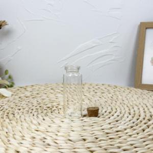 Clear Custom Different Sizes Glass Tube Container Flat Bottom with Cork - Product Image 5