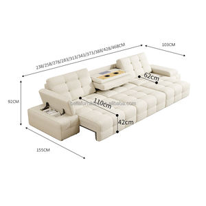 ميزة Lawrence جديدة بدون اعتماد على الجدار للمساحة بحجم غرفة المعيشة ، مصنوعة من القماش وتعمل بالكهرباء - Product Image 6