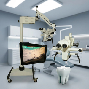 MARS MICROSCOPE DENTAIRE 5 ÉTAPE SUPPORT DE PLANCHER 25X GROS MICROSCOPE CHIRURGICAL DENTAIRE FONCTIONNEMENT... - Product Image 1
