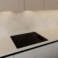 Projet d'aménagement d'appartements en Afrique du Sud : Armoires de cuisine intelligentes en MDF avec stratifié brillant importé, design moderne et îlot central.