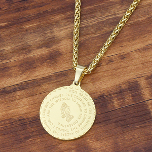 Loftily de Amén hermano regalo oro manos rezando verso de la Biblia COLLAR COLGANTE de joyería - Product Image 5