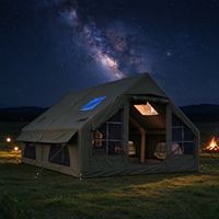 Tente de camping gonflable 3 x 4 m en tissu Oxford, abri à une chambre pour 3-4 personnes, camping en plein air