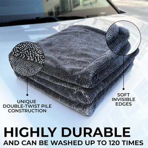 Toalla de secado de vidrio para coche, toalla trenzada de doble cara para secado de carrocerías, superabsorción de 1300 ~ 1500g/m², venta al por mayor - Product Image 5