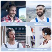 Auriculares Inalámbricos BH60 Profesionales para Camioneros, con Cancelación de Ruido, de Una Sola Oreja, para Equipo, Zoom, Skype